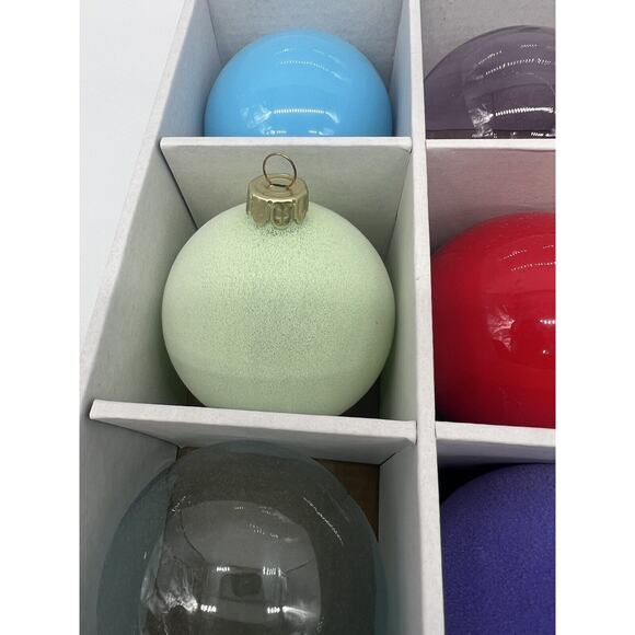 Anthropologie Tarrain Bulb Ornaments Mixed Finish 3” Ornaments Christmas Tree - Picture 7 of 11